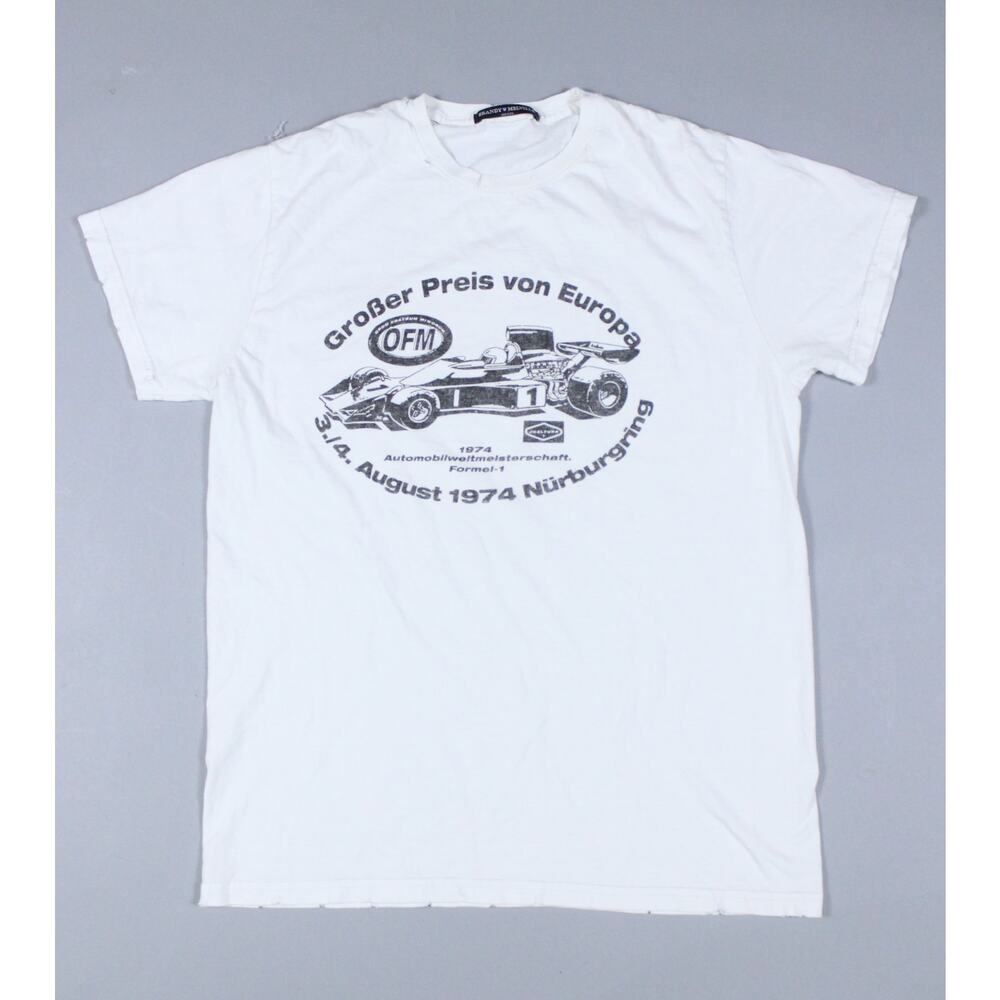 Brandy Melville Formula 1 vintage retro t-shirt white 1974 racing distressed 70s